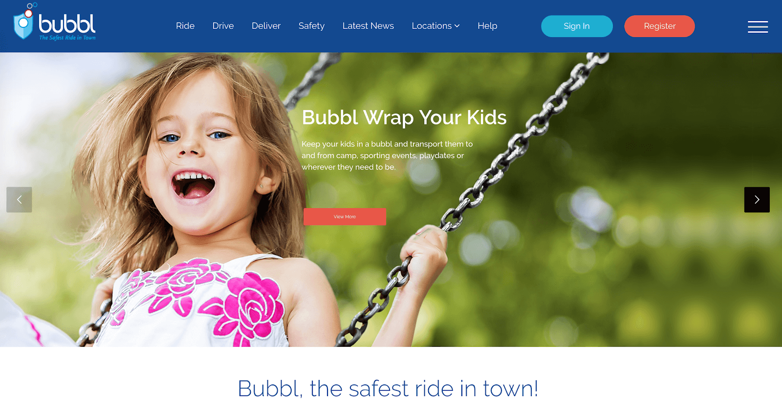 Uber  para niños: Bubbl