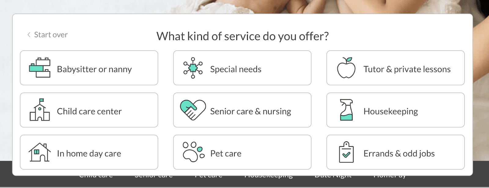 requisitos Care.com: lo que necesita para convertirse en cuidador - Paso 2