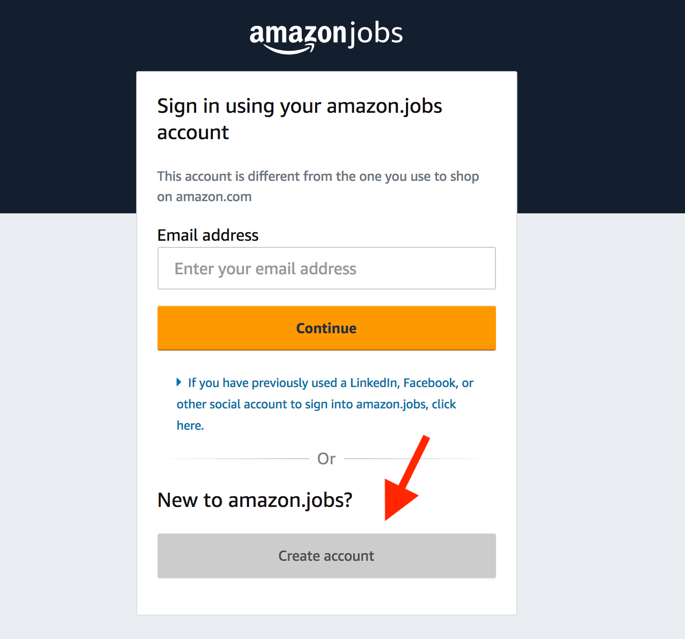 Amazon Work From Home: crear una cuenta