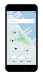 Captura de pantalla de la aplicación Uber