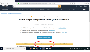 Como cancelar su membresia de Amazon Prime