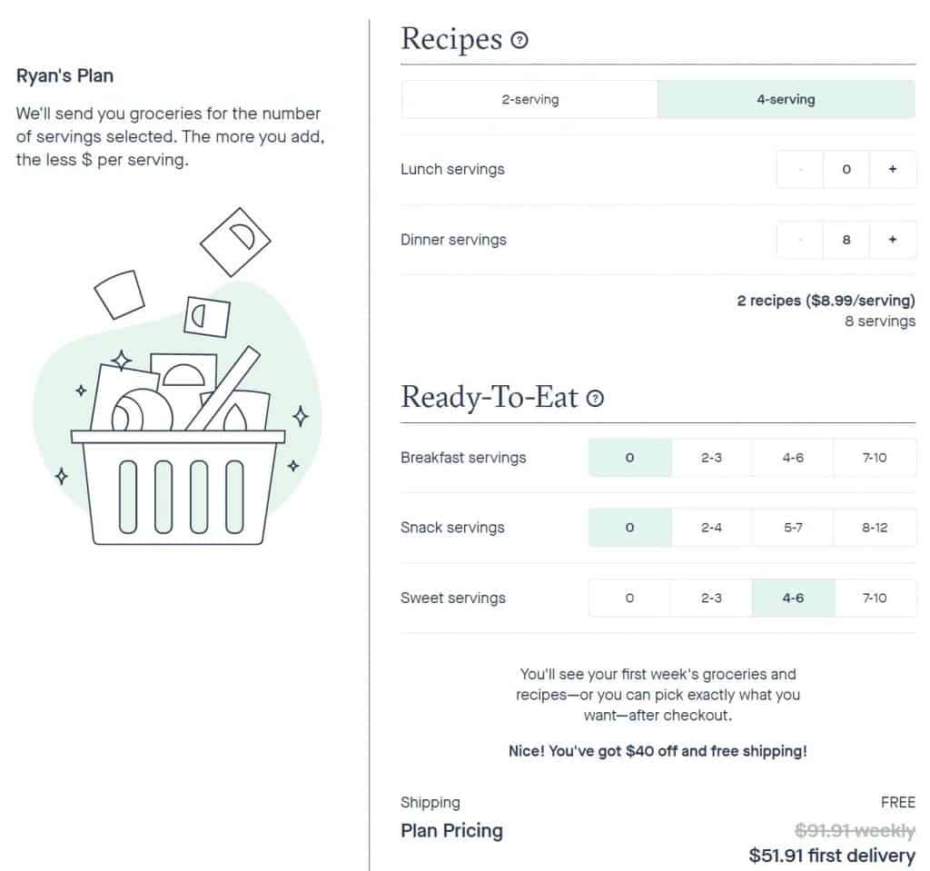 Hungryroot checkout Revisión de Hungryroot: nuestra experiencia y recomendación