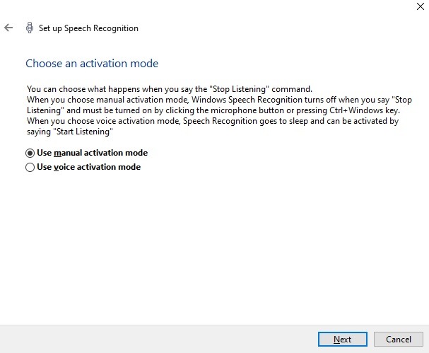 Cómo configurar la escritura por voz en la activación de Windows 10
