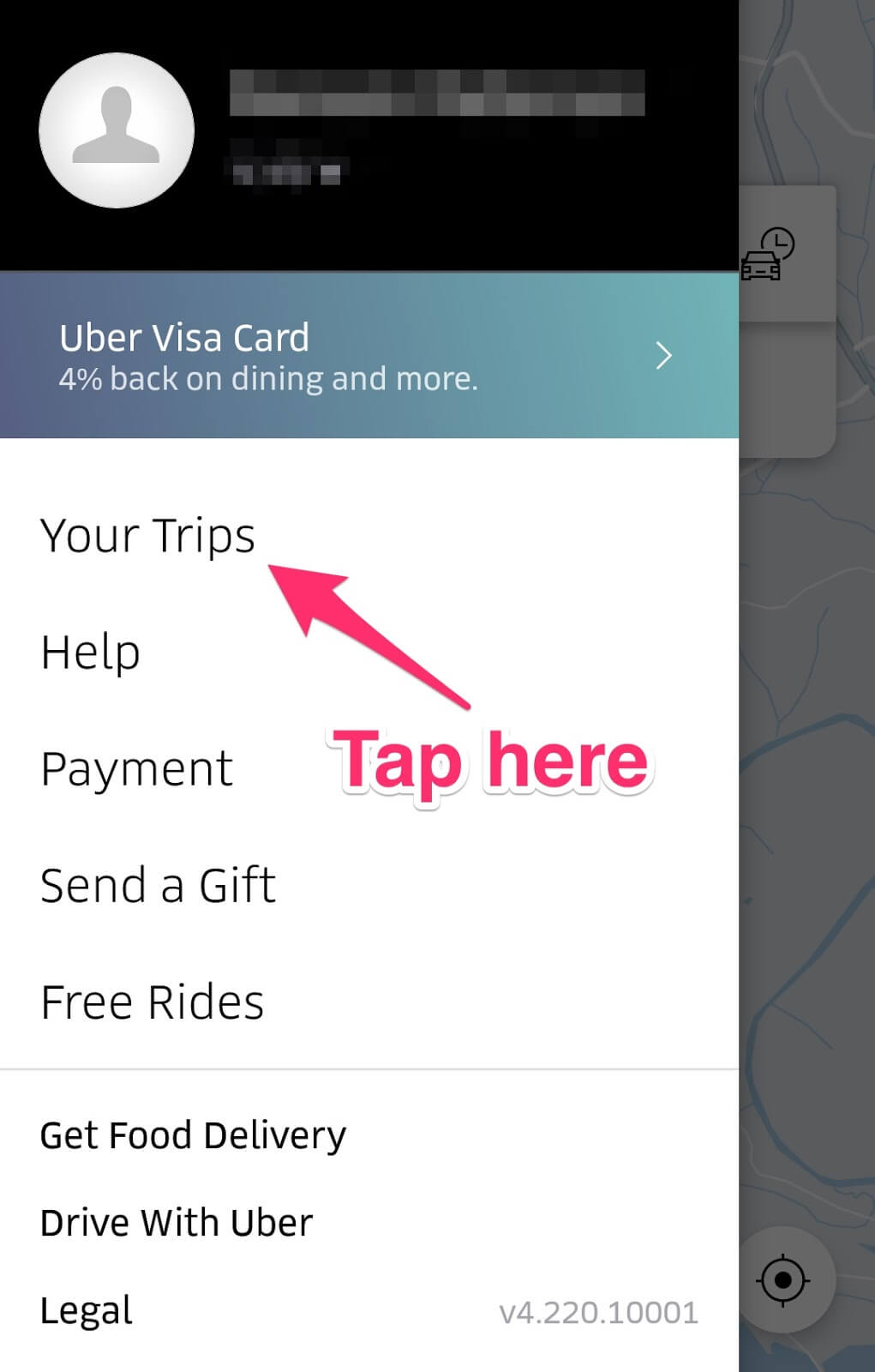 Recibo de Uber: Tus viajes
