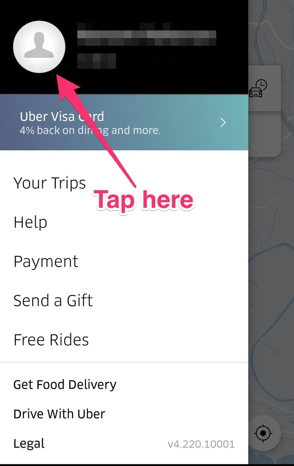 Recibo de Uber: Tu perfil