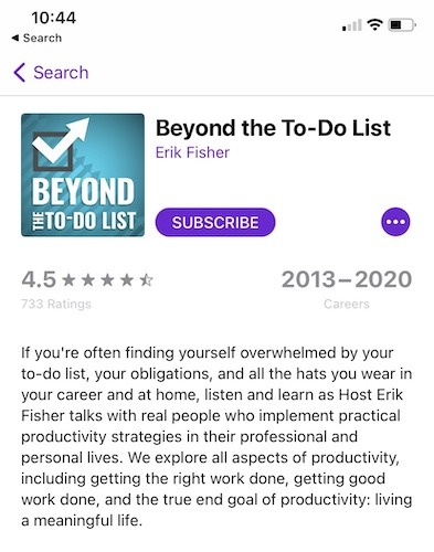 4 Podcasts de productividad Subscribe Beyond Todo List