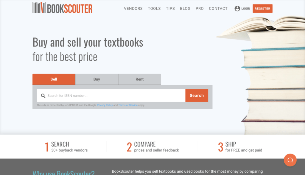 Cómo vender libros en línea-Bookscouter