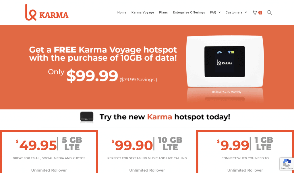 Los mejores planes de punto de acceso móvil - Karma