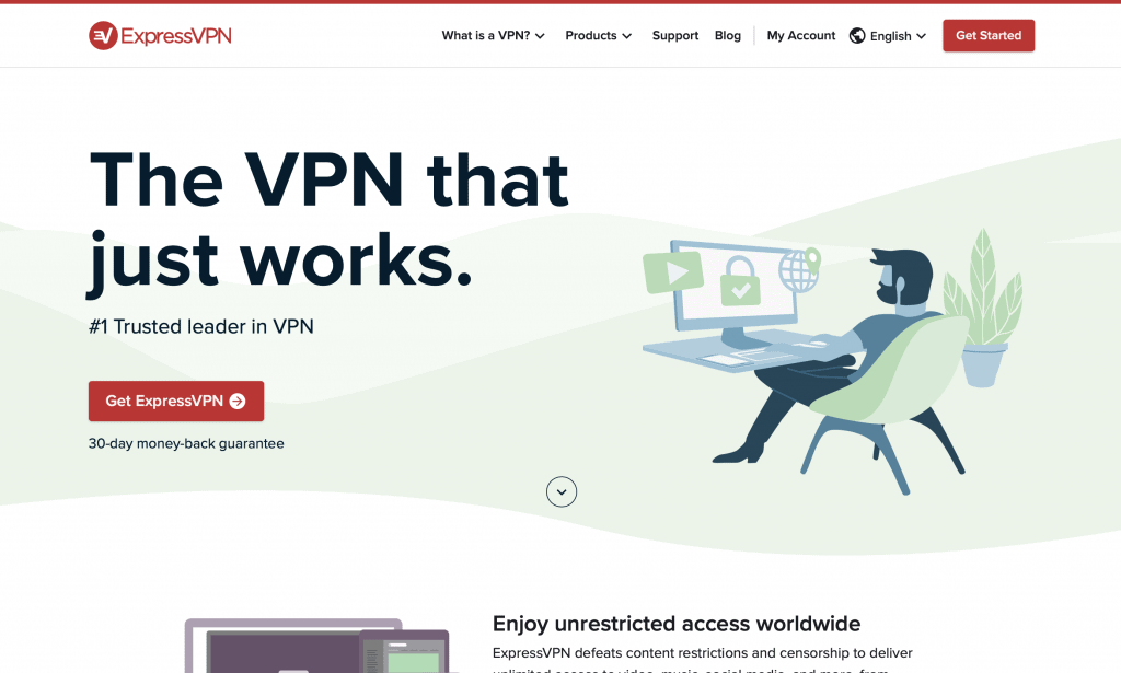 Sitio web de Express VPN
