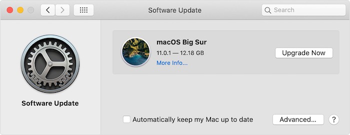 Mac con actualización de software de reparación lenta