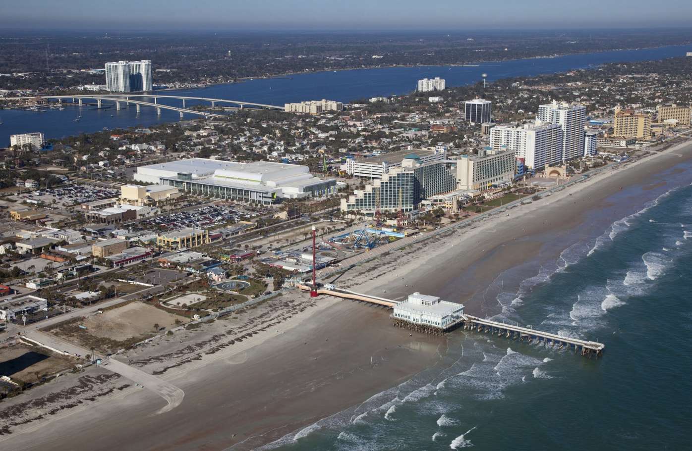 Vista aérea de Daytona Beach, Florida