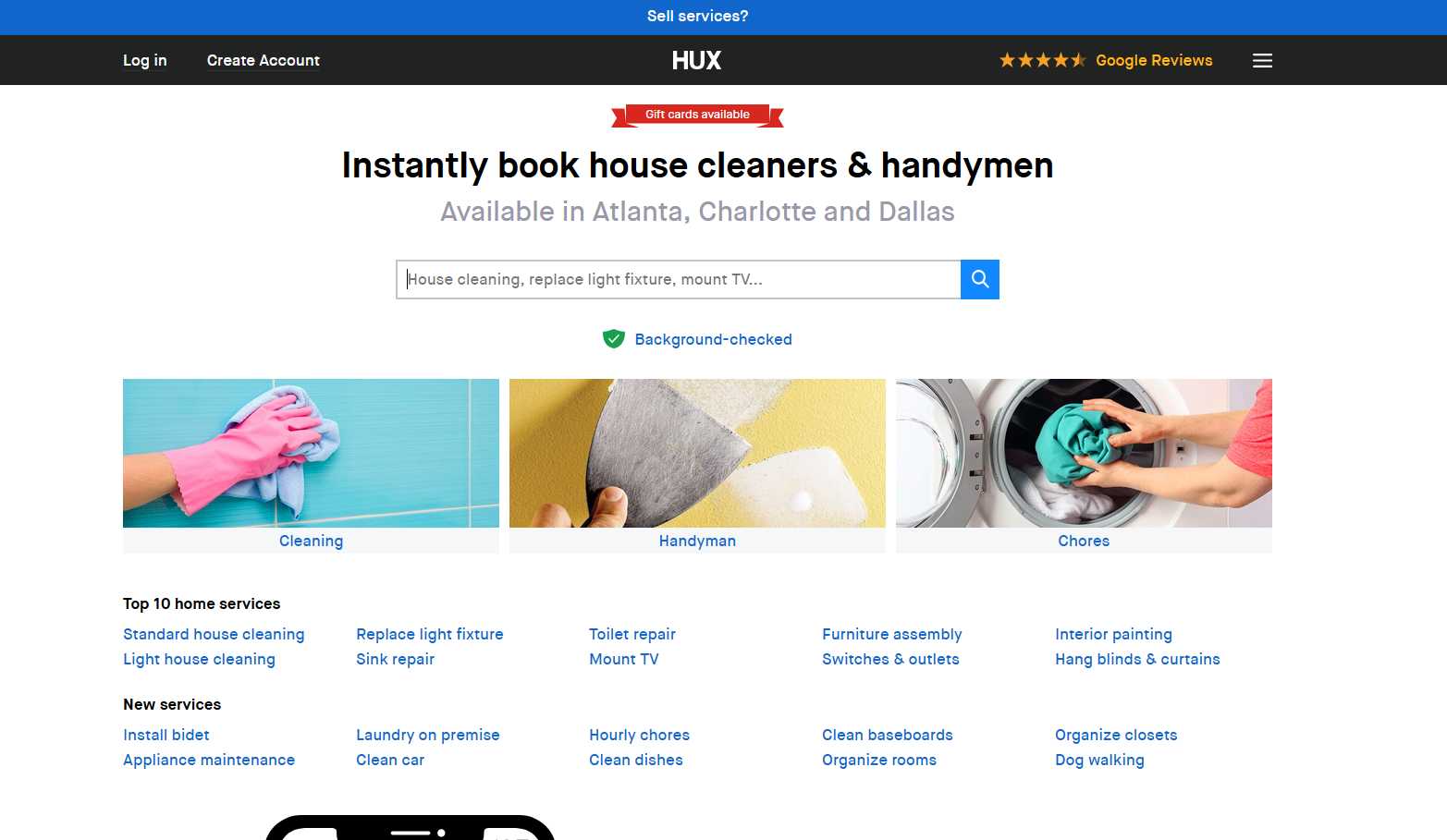 Hux.com plataforma de limpieza