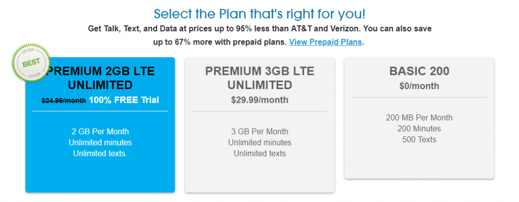 Planes de FreedomPop