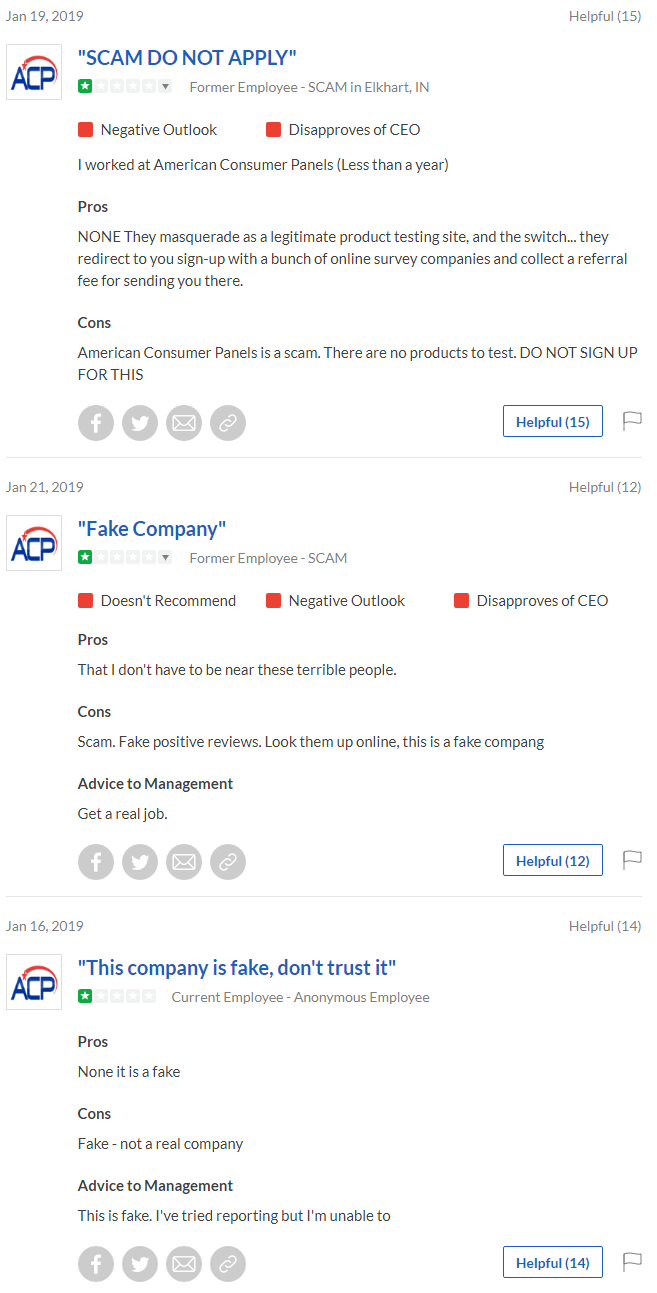Reseñas de American Consumer Panels en Glassdoor
