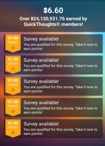 Ejemplo de encuestas en Quick Thoughts