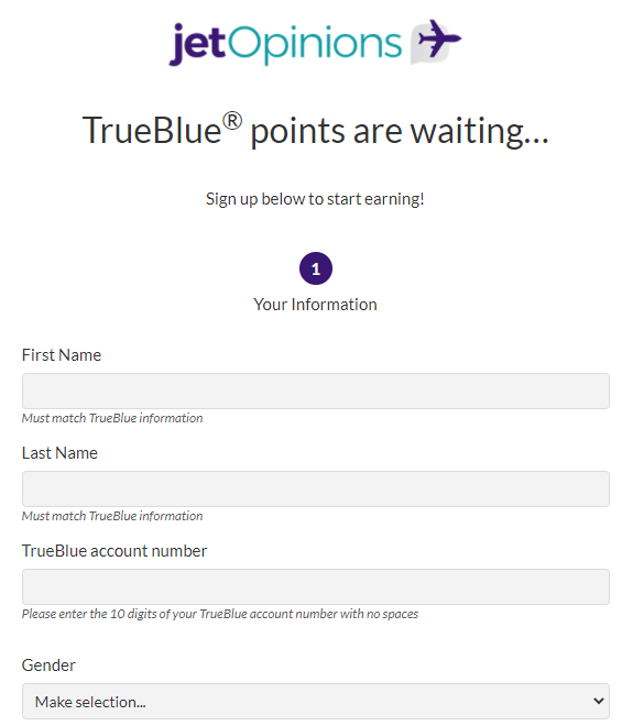 Jet Opinions Sign Up