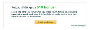 Oferta de bonificación de tarjeta de regalo gratuita de Amazon