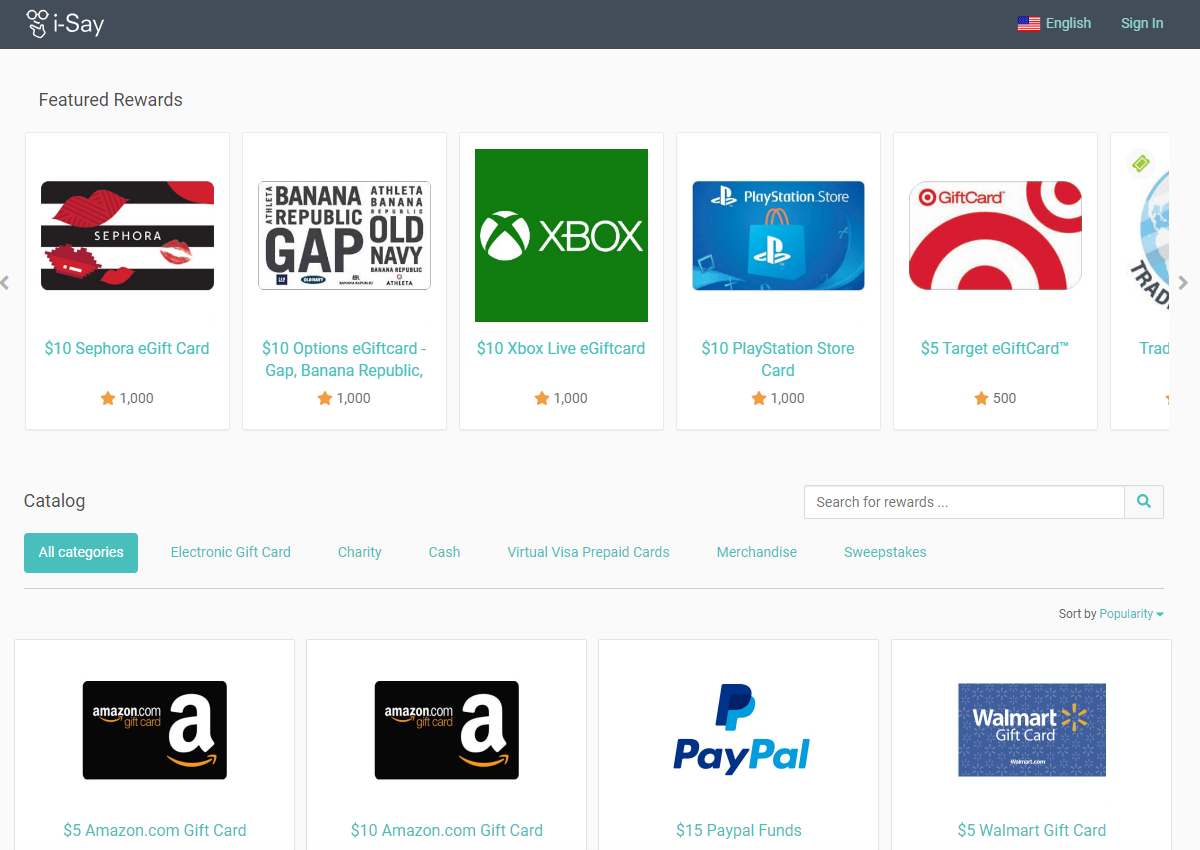 Recompensas de Ipsos i-Say